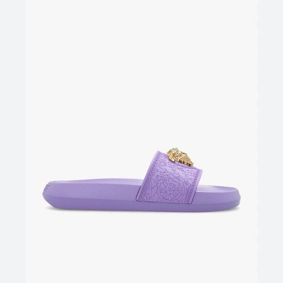 VERSACE Medusa Slide Sandals in Purple, Size EU36 New in Box - Picture 2 of 12